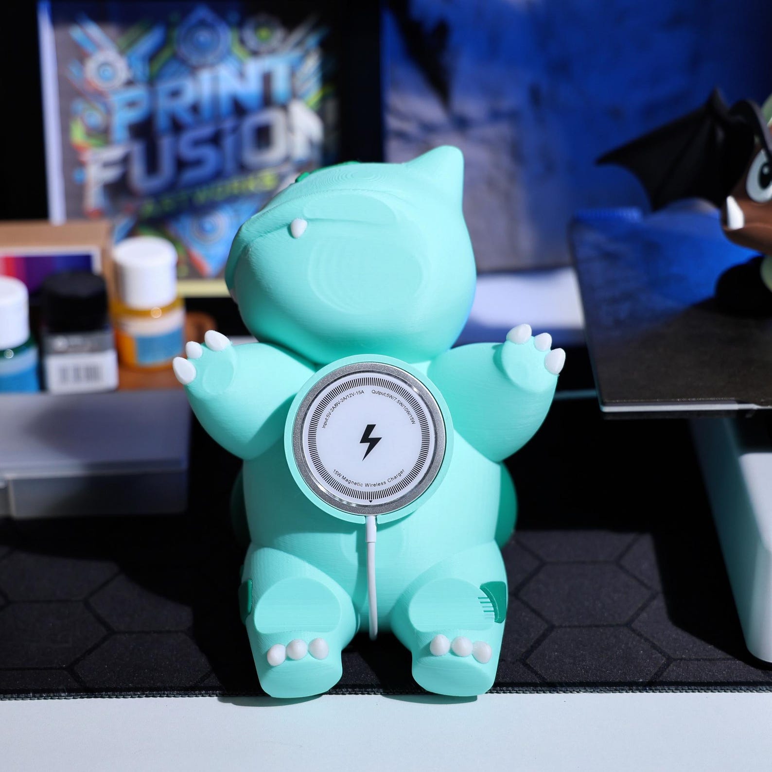 Bulbasaur Magsafe Charger Stand iPhone Holder 15W Fast Charging Station ...