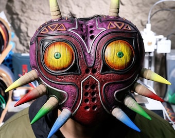 Zelda Legend Mask Latex Costume for Cosplay BOTW TOTK Gamer Gifts Holiday Christmas Unique Fans Collectors Gift for Cosplay Fans Zelda Mask