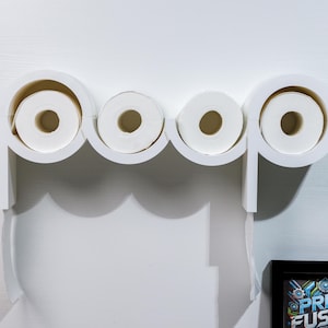 Porta carta igienica Poop Practical Version™ Porta rotolo da parete stampato in 3D, mensola porta rotolo TP, arredo bagno umoristico, regalo funzionale e stravagante