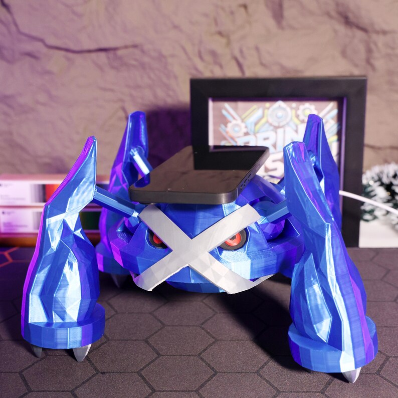 Metagross Wireless Charger for Android, iPhone & AirPods iWatch Earbud Phone iWatch Magnetic Charger Stand for All Models, Unique Gamer Gift image 7