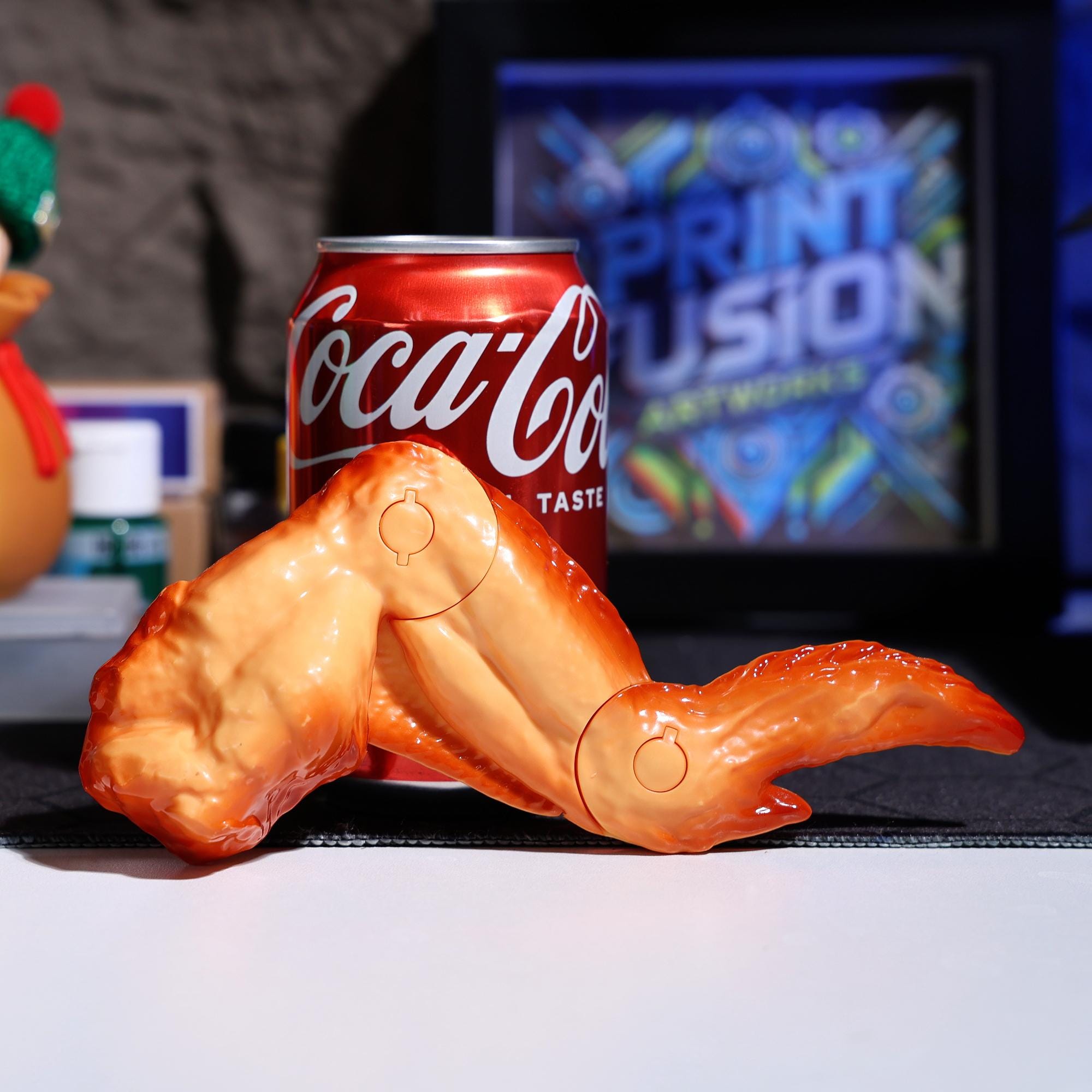 Chicken Wing Toy Transformable Stress-Relief Desk Accessory | Fun and Quirky Gift for Adults and Kids Flexible Realistic Toy Gag Gamer Gift