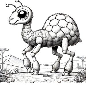Fantasy animals coloring book. Creative coloring pages, fun coloring book, coloring book download, funny coloring pages, coloring book for children, coloring book gift