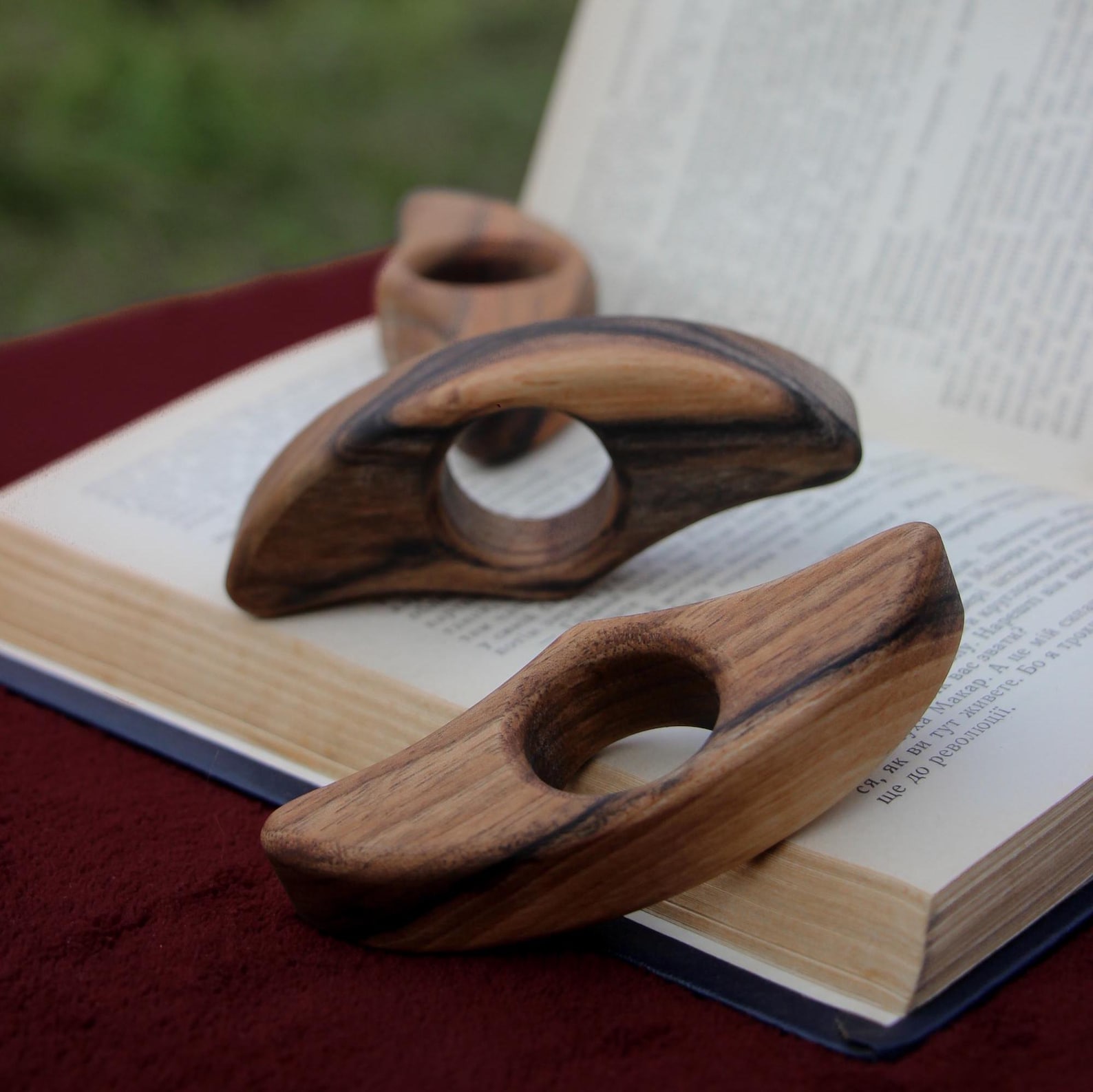 Personalized Thumb Book Page Holder Made From Natural Walnut ...