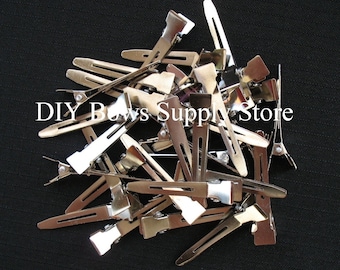 25 PINCH ALLIGATOR Clips Single prong for Hair Bows and Clippies