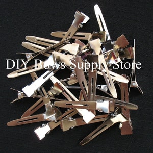 100 PINCH ALLIGATOR Clips Single prong for Hair Bows and Clippies