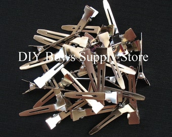 100 PINCH ALLIGATOR Clips Single prong for Hair Bows and Clippies