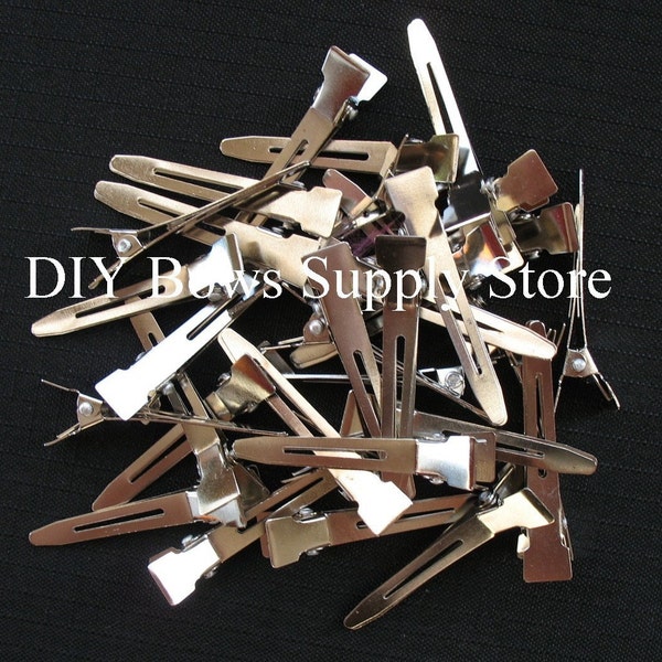 25 PINCH ALLIGATOR Clips Single prong for Hair Bows and Clippies