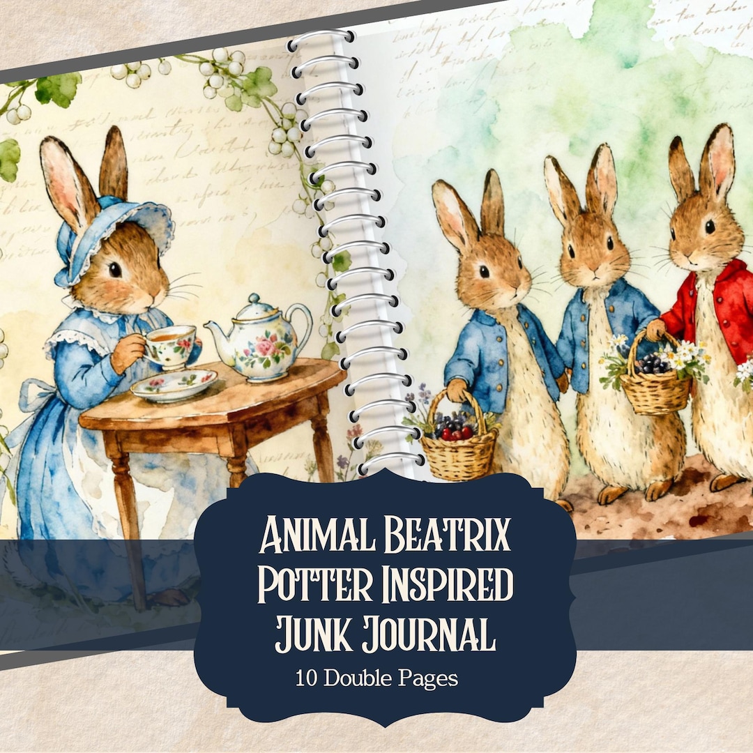 Beatrix Potter Junk Journal | Vintage Storybook Ephemera (digital ...