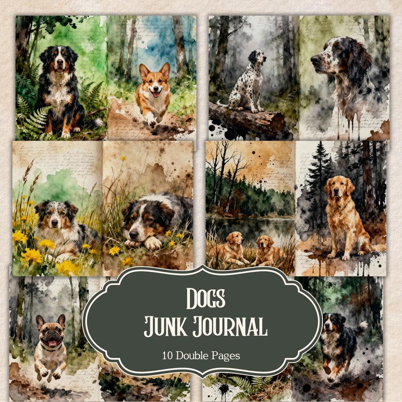 Journal Doogs Dog Junk Journal | Hiking Adventure Scrapbook | Printable Papers - Etsy