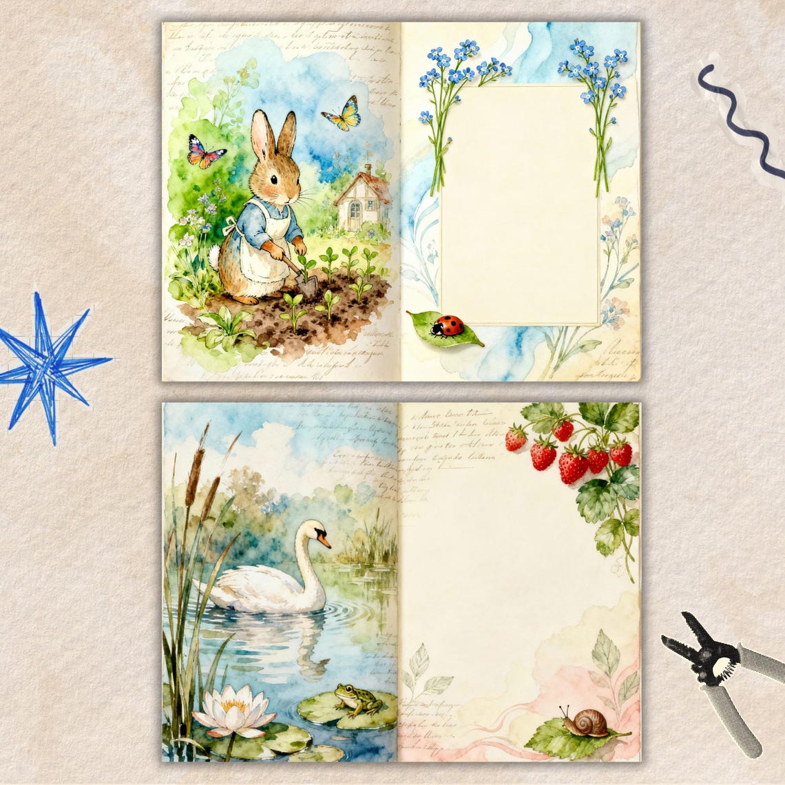 Peter Rabbit Junk Journal | Beatrix Potter Inspired | Digital Download ...
