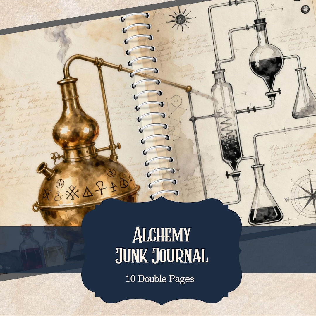 Alchemy Junk Journal Kit | Vintage Science, Witchy Apothecary (digital ...