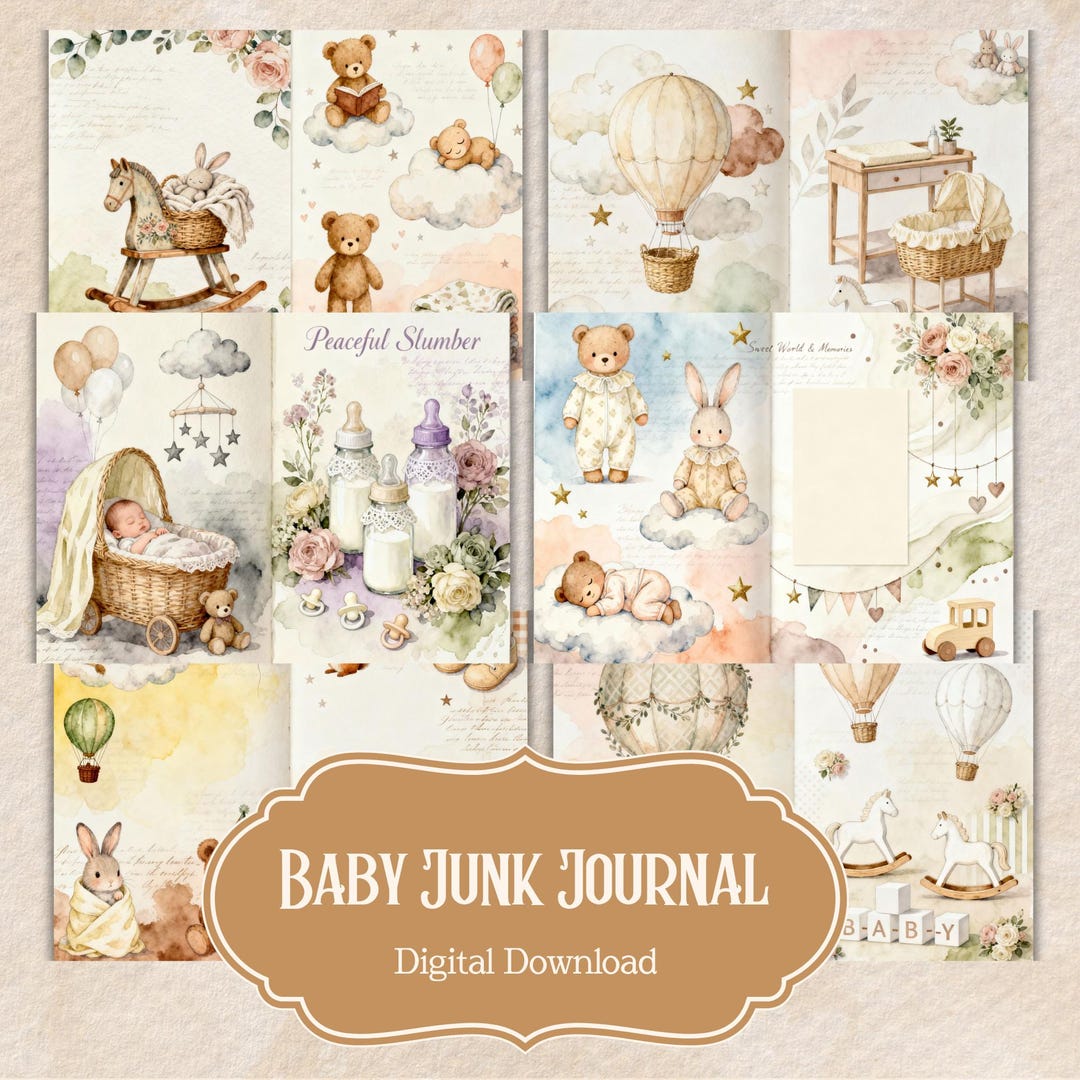 Baby Journal | Teddy Bear Nursery (digital Download) - Etsy