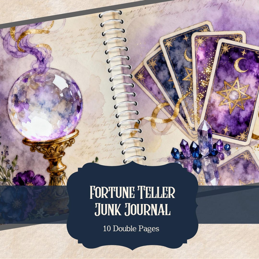 Celestial Tarot Junk Journal Pages | Fortune Teller Witchy Diary Kit - Etsy