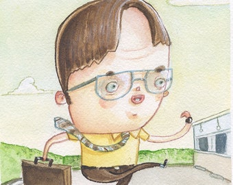 Dwight Schrute - Original Watercolor Painting