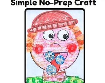 Catching Snowflakes Winter Cut and Paste Craft and Dot Marker Page and Worksheet
