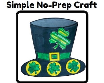Chapeau de lutin - Artisanat de la Saint-Patrick sans préparation préscolaire et maternelle