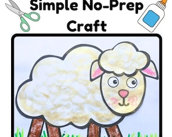 My Lamb Cut and Paste Craft Plus Dot Marker and Coloring Page No-Prep Farm Animal