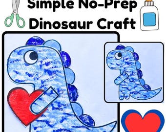 My Dinosaur Cut and Paste Craft Plus Bonus Learning Pages