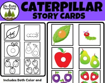 The Very Hungry Caterpillar Book Companion Story Cards Activity Craft Circle Insect Bug Activity