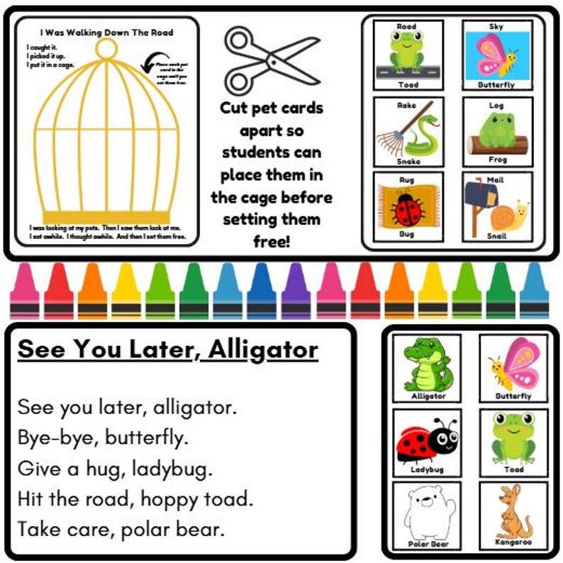 Rhyming Circle Activities Rhymes Word Cards Preschool and Kindergarten ...