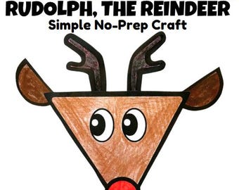 Atividades de Natal com Rudolph, a Rena, incluindo desenhos para colorir e folhas de exercícios.