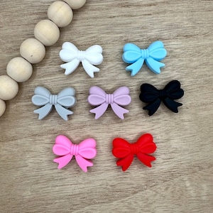 Bows Silicone Focal Beads