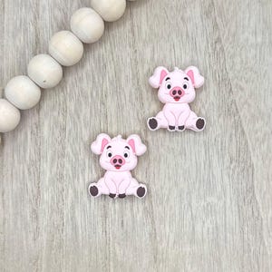 Pig Animal Silicone Focal Beads