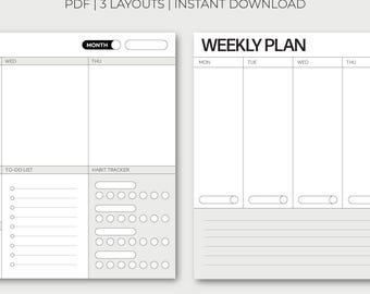 Weekly Printable Planner Set