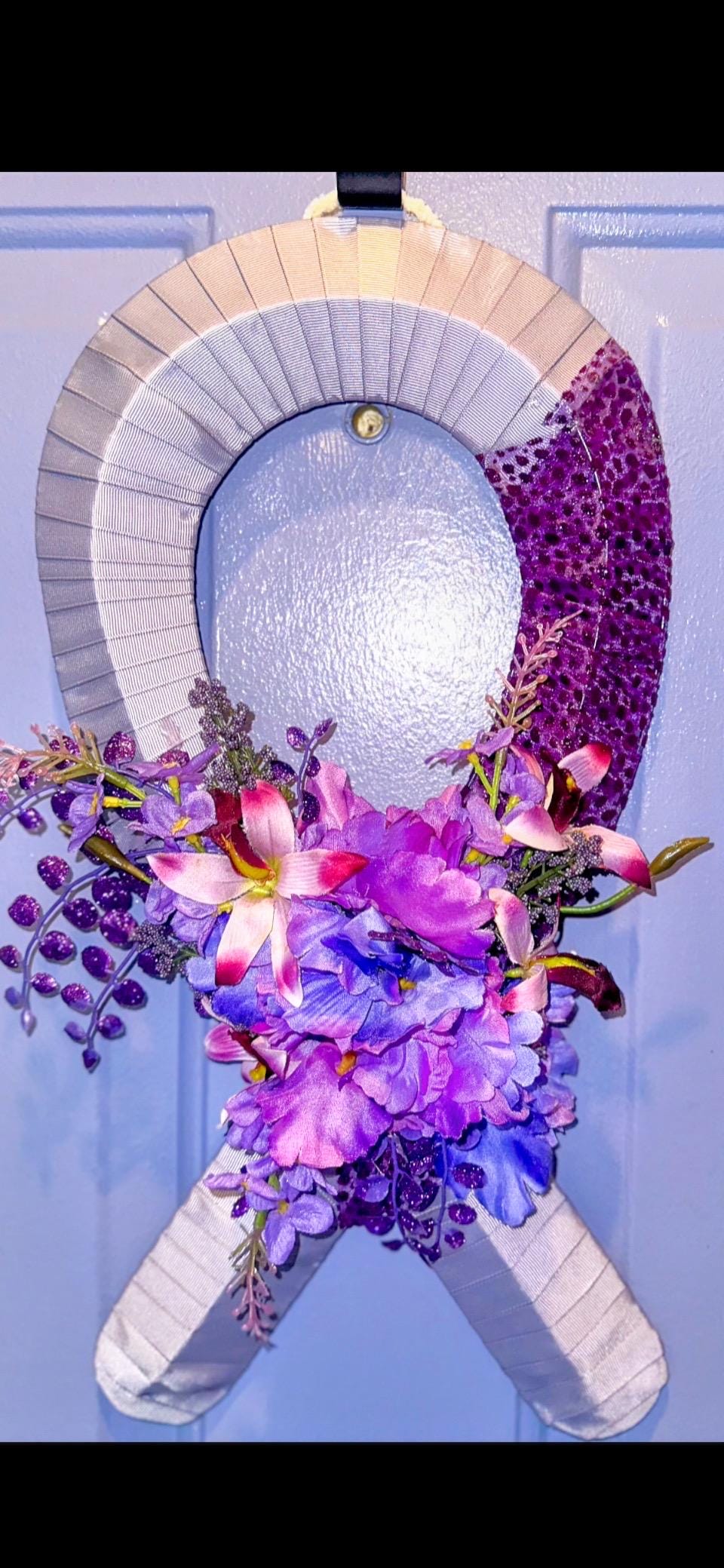 Purple Awareness Ribbon Wreath - Image 1