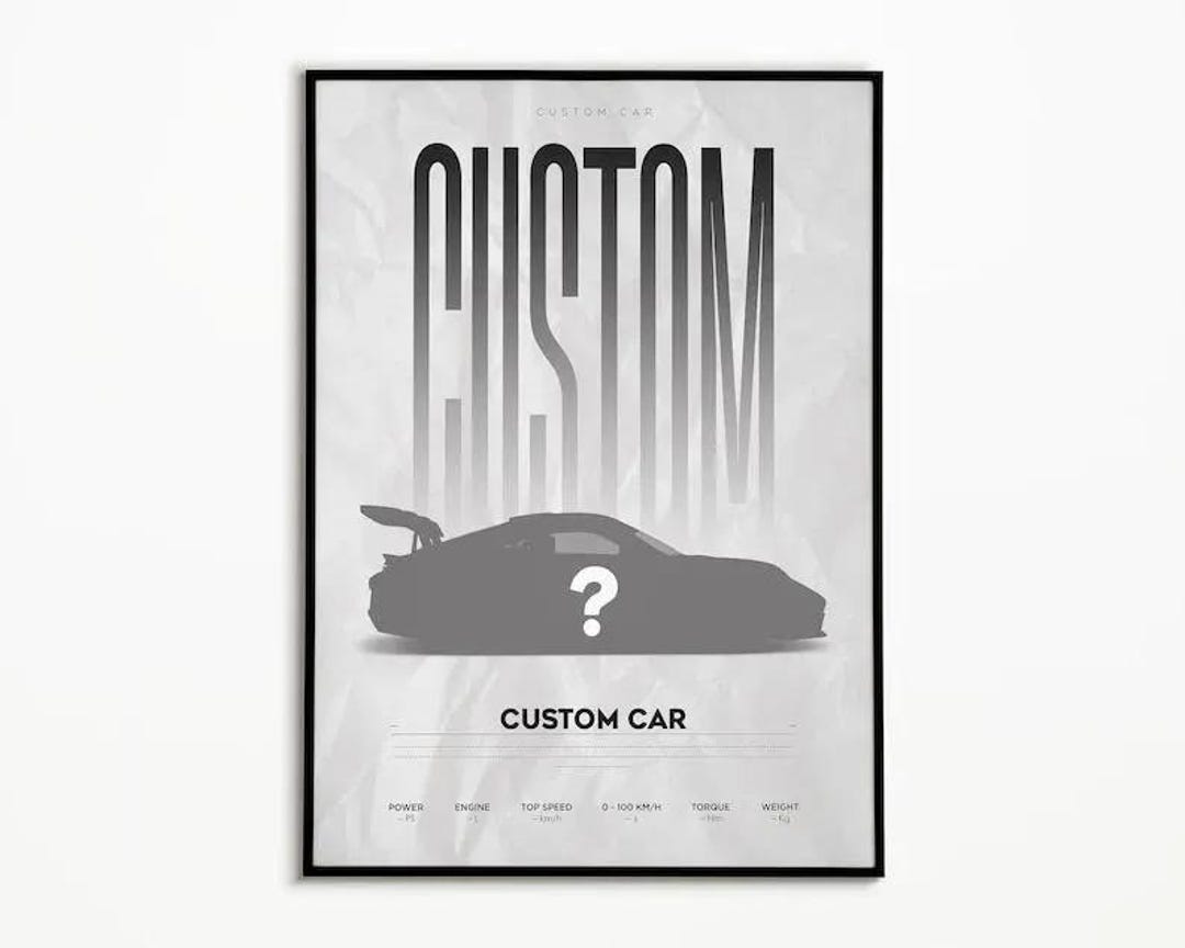 Custom Digital Car Edit | Customizable Template | Custom Car Art Print ...