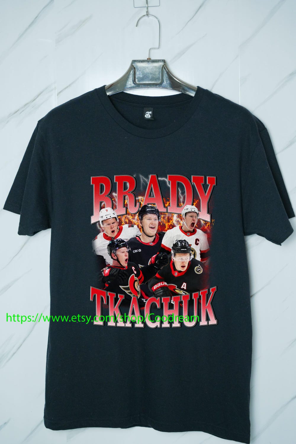 Brady Tkachuk Vintage Washed T-Shirt, Ice Hockey Winger Homage Graphic, Bootleg Retro 90'S Fans Hoodie Gift