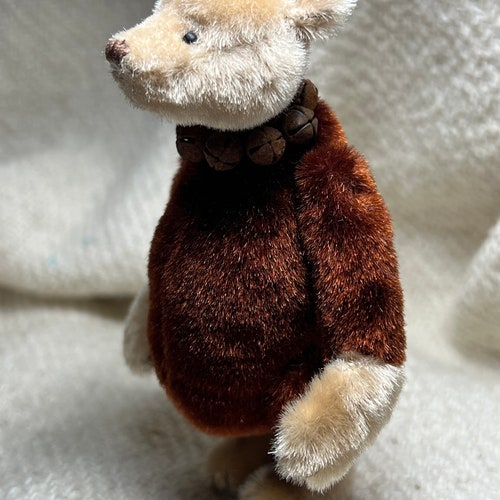 Miniature Hand Sewn shops 3-1/2in. TAN/REDDISH BROWN 