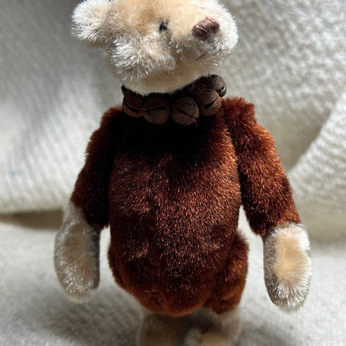 Miniature Hand Sewn shops 3-1/2in. TAN/REDDISH BROWN 