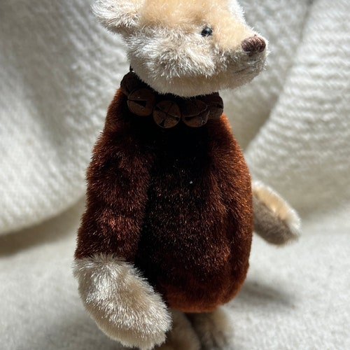 Miniature Hand Sewn shops 3-1/2in. TAN/REDDISH BROWN 
