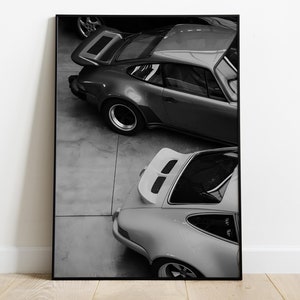 CARTEL PORSCHE 911, Impresión digital, Impresión de dinero antiguo, Automóvil clásico, Arte mural en blanco y negro, Vintage, Deporte de lujo, Póster Porsche, Imprimible