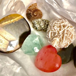 Custom Reiki-Charged Healing Crystal Mystery Box – Personalized Intuitive Crystal Set 25 Option- Smalls