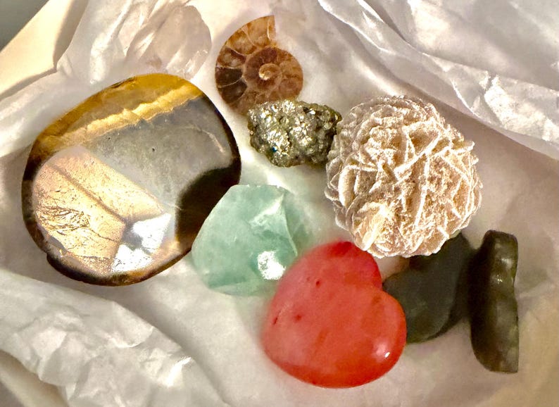 Custom Reiki-Charged Healing Crystal Mystery Box – Personalized Intuitive Crystal Set 25 Option- Smalls