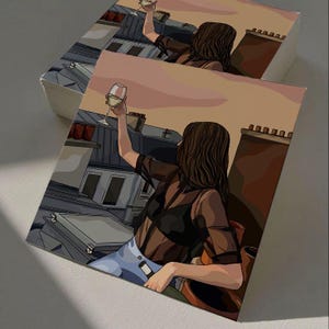 Porter Un Grillage Au Coucher Du Soleil. (Paquet de 10 cartes postales)