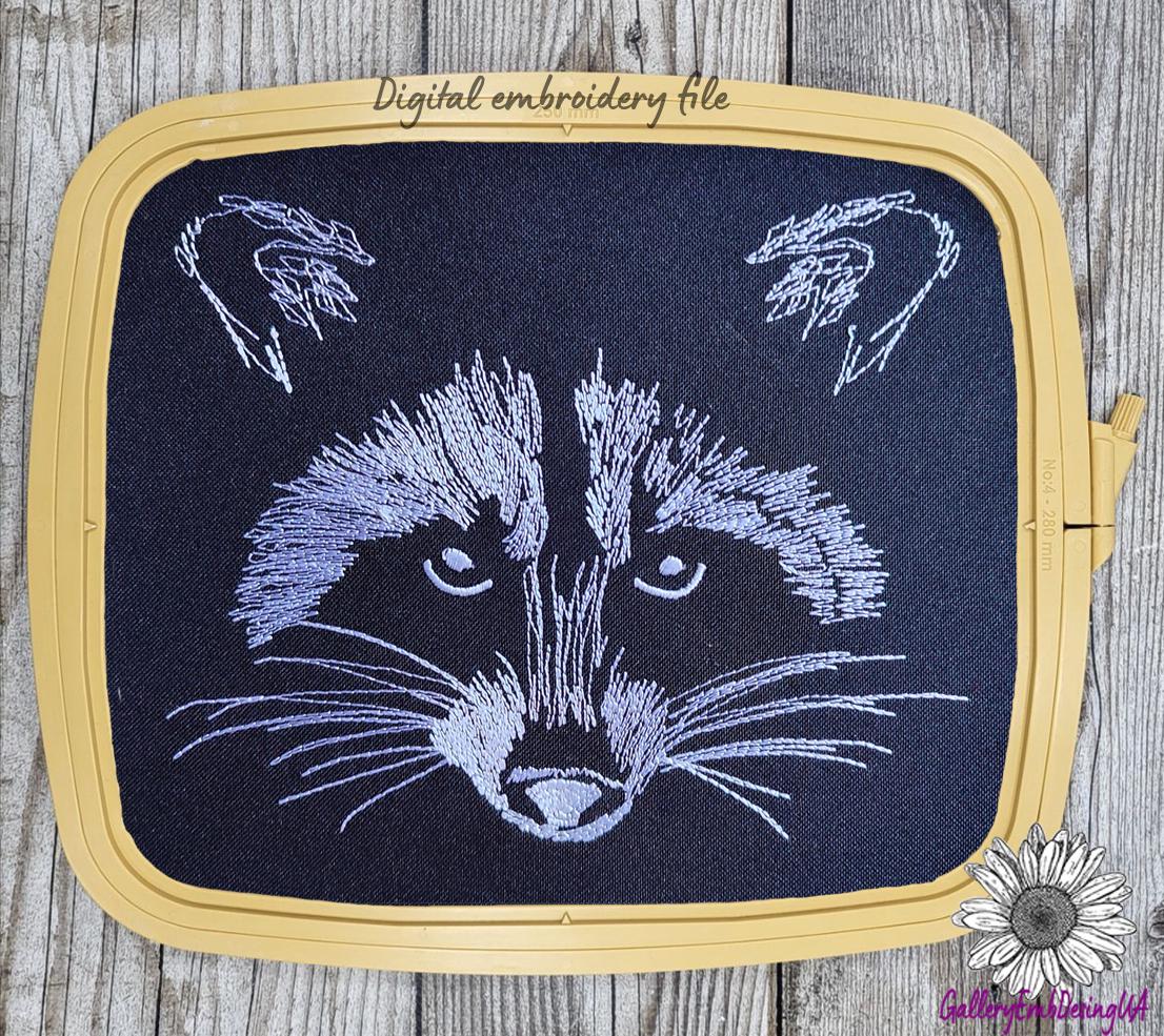 Raccoon, Machine Embroidery Design, Аnimal Embroidery , Digital ...