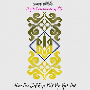 Coat of Arms of Ukraine   Ukrainian ornament cross stitch  Machine Embroidery Design  digital embroidery file  INSTANT DOWNLOAD