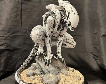Bio-Mechanical Alien Statue 1/6 Scale, Sci-Fi Resin Collectible, Cyber Figure