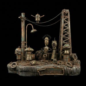 Machinarium Dιorama 1/4 Scale | Rusty Metal Robot Diorama
