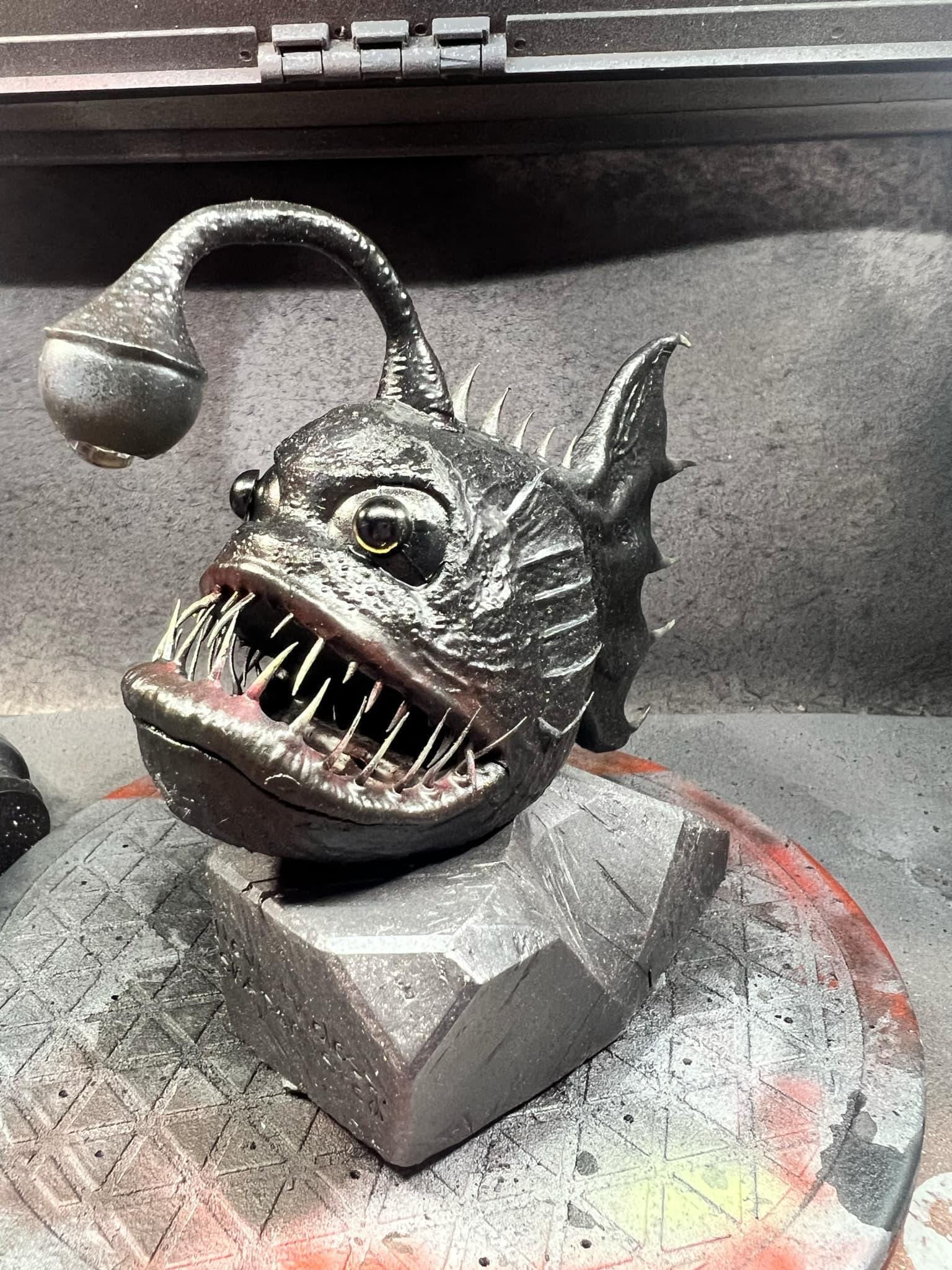 Angler Fish Lamp, LED Nautical Desklight, Quirky Monster Decor - Etsy