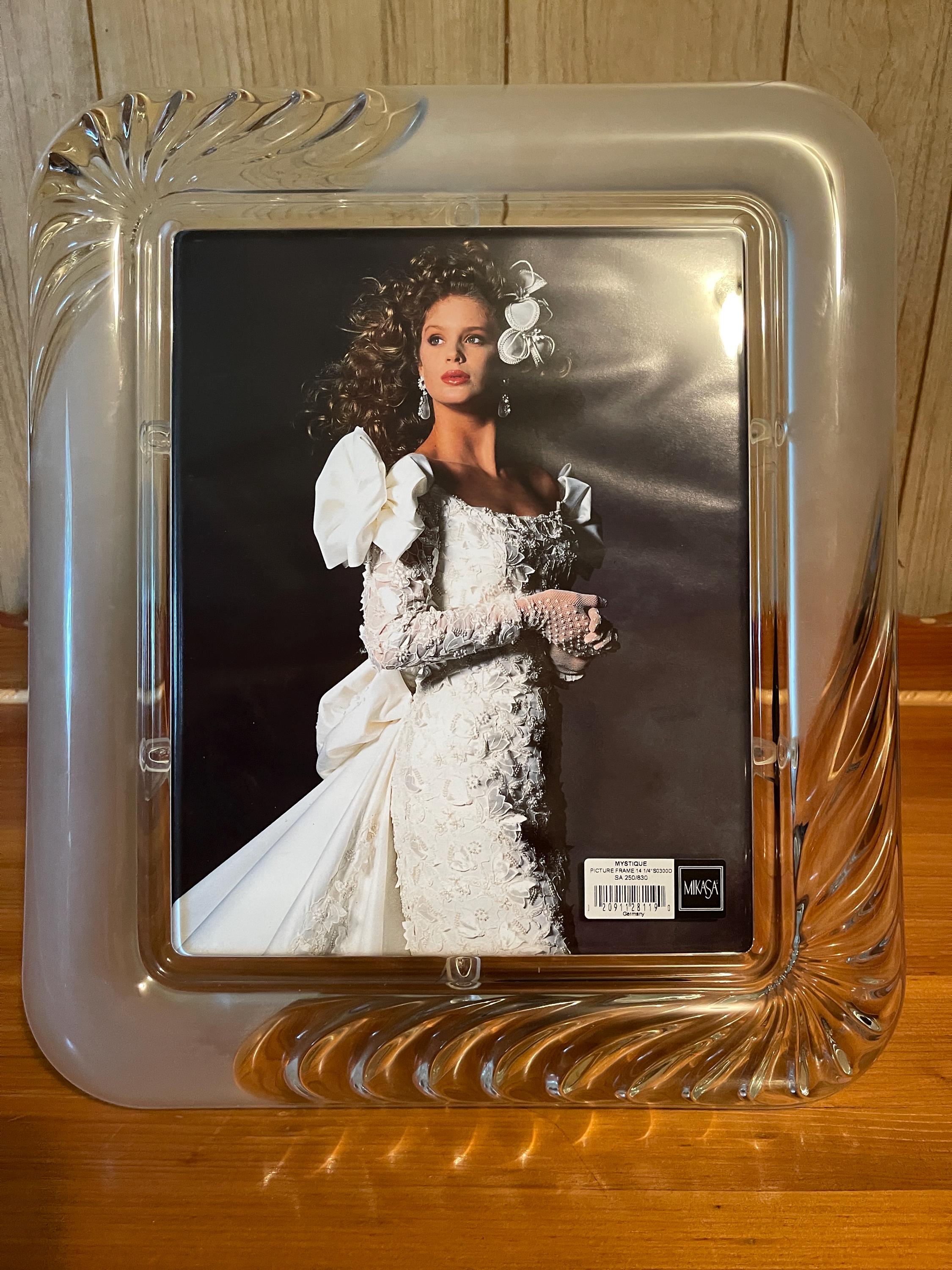 Vintage Mikasa Mystique Crystal Picture Frame: 8x10, Made in