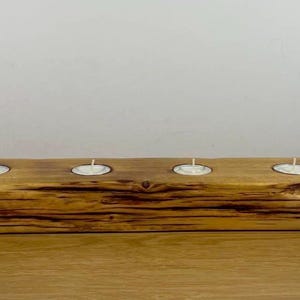Rustic Wood Candle Holder