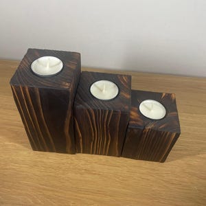 Rustic Wood Candle Holder