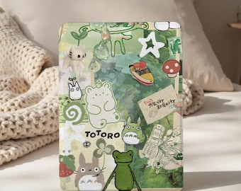 Cute Frog Collage Kindle Case, Paperwhite 12th Case, All New Kindle Colorsoft, Paperwhite 11th 6.8&quot; 10th 6&quot; Cover, Kindle 2022 2024