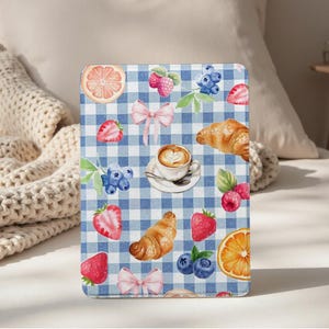 Bread Fruit Coffee Pattern Kindle Case, Paperwhite 12th Case, All New Kindle Colorsoft, Paperwhite 11th 6.8&quot; 10th 6&quot; Cover, Kindle 2022 2024