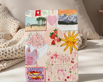 Sun Fruit Collage Kindle Case, Paperwhite 12th Case, All New Kindle Colorsoft, Paperwhite 11th 6.8&quot; 10th 6&quot; Cover, Kindle 2022 2024