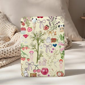 Bow Flower Fruit Collage Kindle Case, Paperwhite 12th Case, All New Kindle Colorsoft, Paperwhite 11th 6.8&quot; 10th 6&quot; Cover, Kindle 2022 2024